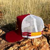 Shit Show Cattle Co Trucker Cap - Burgundy and Yellow