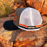 Shit Show Cattle Co Trucker Cap - Grey and Orange